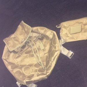 Coach backpack and pouch